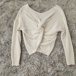 Main Strip Long Sleeve Knit Reversible Twist Sweater Size‎ Medium